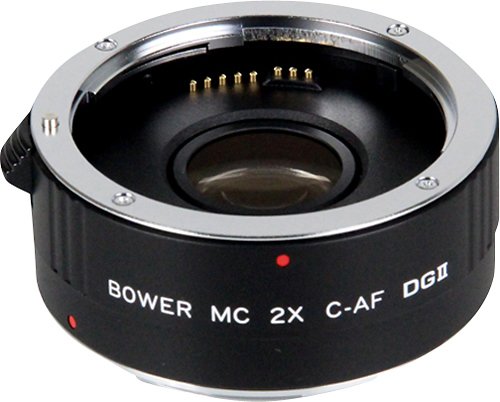  Bower - DGII Digital Autofocus 2x Teleconverter Lens for Canon DSLR Cameras - Black