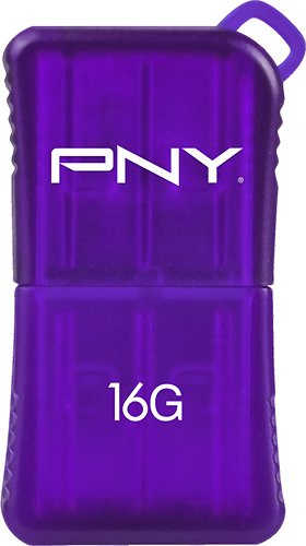  PNY - Micro Sleek Attaché 16GB USB Flash Drive - Purple