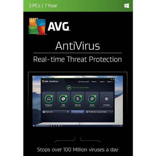  AVG - AntiVirus 2017 (3-Devices) (1-Year Subscription)