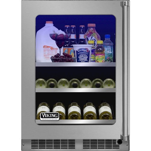 Viking - Professional 5 Series 108-Can Beverage Cooler - Silver