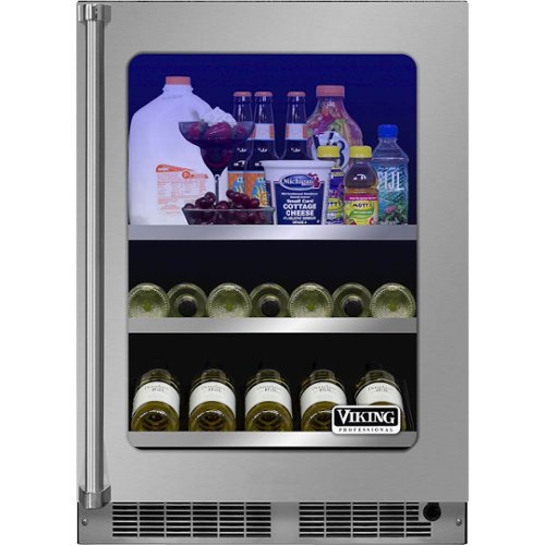 Viking - Professional 5 Series 108-Can Beverage Cooler - Silver