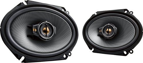  Kenwood - 6&quot; x 8&quot; 3-Way Car Speakers with Polypropylene Cones (Pair) - Black