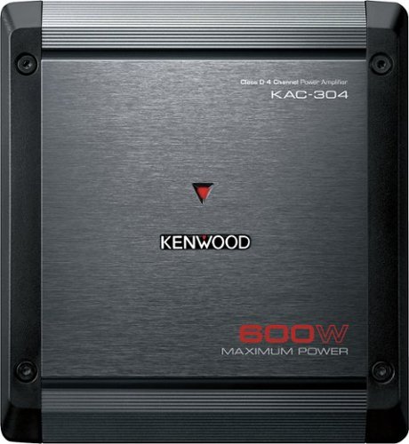  Kenwood - KAC 600W Class D Bridgeable Multichannel MOSFET Amplifier with Variable Crossovers - Black/Dark silver