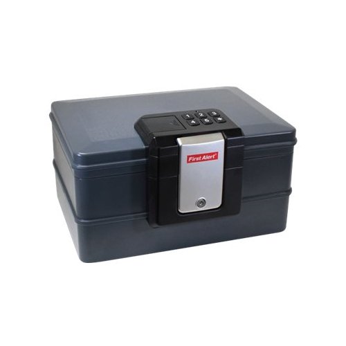 First Alert - 0.39 Cu. Ft. Fire- and Water-Resistant Safe with Electronic Keypad Lock - Slate-Angle_Standard 