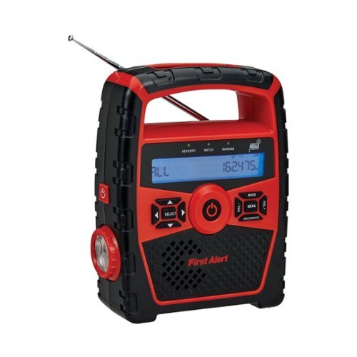 First Alert - Weather Alert Radio - Black/Red-Angle_Standard 