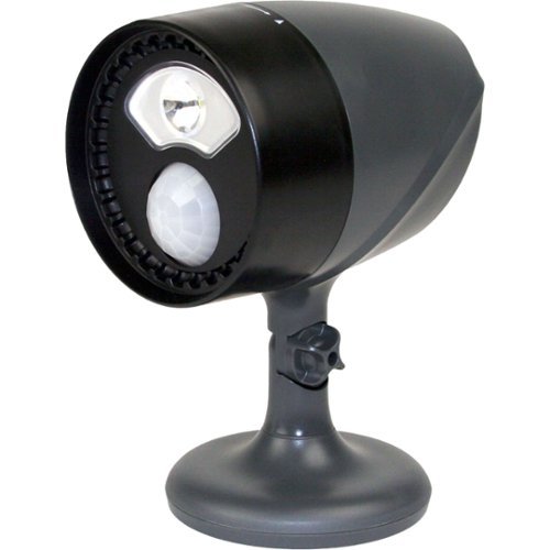 Dorcy - LED Motion Sensor Flood Light - Gray /Black-Front_Standard 