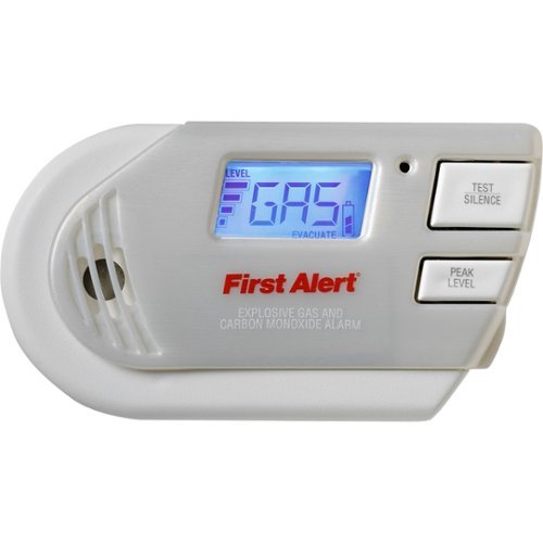 First Alert - Plug-In Explosive Gas and Carbon Monoxide Alarm - White & Gray