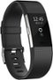 Fitbit - Charge 2 Activity Tracker + Heart Rate (Small) - Black Silver-Front_Standard 