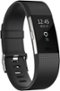 Fitbit - Charge 2 Activity Tracker + Heart Rate (Small) - Black Silver-Front_Standard