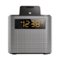 Philips - FM Docking Dual-Alarm Clock Radio - Silver/Black-Front_Standard 