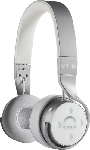  Muzik® - Studio Wireless Over-the-Ear Headphones - White/Silver