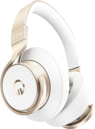  Muzik® - Muzik One On-Ear &amp; Over-the-Ear Wireless Hi-Res Headphones - White/Champagne