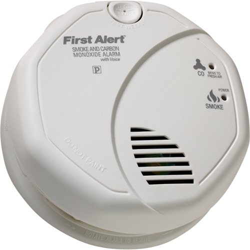  First Alert - Battery Operated Talking Combination Smoke and Carbon Monoxide Alarm - White
