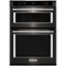 KitchenAid - 27" Combination Electric Convection Wall Oven with Built-In Microwave - Black Stainless Steel-Front_Standard