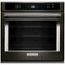 KitchenAid - 27" Built-In Single Electric Convection Wall Oven - Black Stainless Steel-Front_Standard