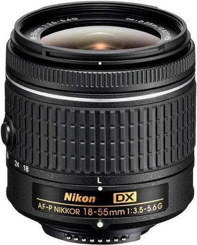 Nikon - AF-P DX NIKKOR 18-55mm f/3.5-5.6G Zoom Lens for APS-C F-mount cameras - Black