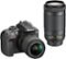 Nikon - D3400 DSLR Camera with AF-P DX 18-55mm G VR and 70-300mm G ED Lenses - Black-Front_Standard 