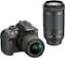 Nikon - D3400 DSLR Camera with AF-P DX 18-55mm G VR and 70-300mm G ED Lenses - Black-Front_Standard