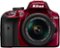 Nikon - D3400 DSLR Camera with AF-P DX NIKKOR 18-55mm f/3.5-5.6G VR Lens - Red-Front_Standard