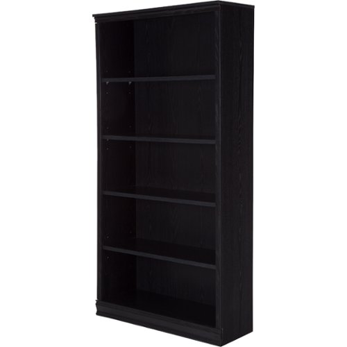  South Shore - Morgan 5-Shelf Bookcase - Black Oak