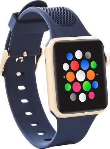  Insignia™ - Watch Strap for Apple Watch® 38mm - Midnight Navy