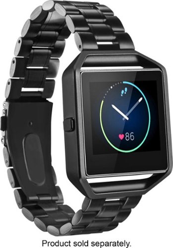  Platinum™ - Stainless Steel Watch Strap for Fitbit Blaze - Black