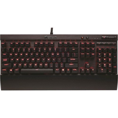  CORSAIR - K70 LUX Mechanical Gaming Keyboard Red Backlit Cherry MX Brown Switch - Anodized brushed aluminum