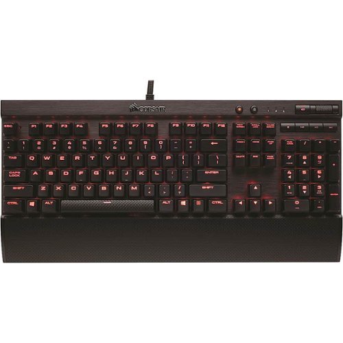 CORSAIR - K70 LUX Mechanical Gaming Keyboard Backlit Red LED Cherry MX Red-Front_Standard 