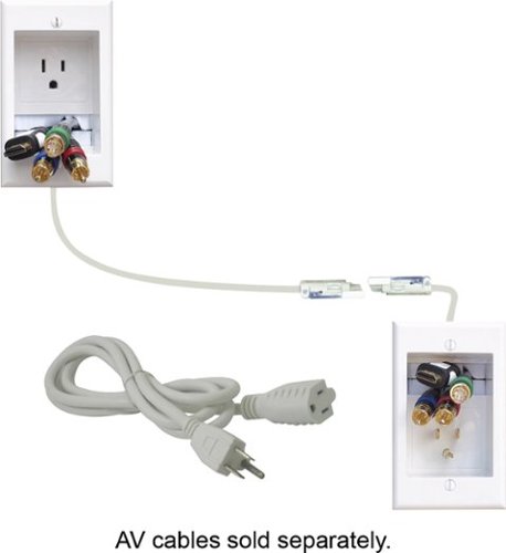 PowerBridge In-Wall Power and Cable Management System - White WORLDWIDE DELIVERY