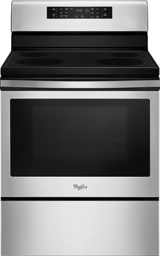  Whirlpool - 5.3 Cu. Ft. Self-Cleaning Freestanding Electric Convection Range - Stainless steel