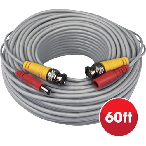  Defender - 60' BNC/Power Extension Cable - White/Red/Yello