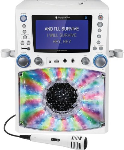 Singing Machine - CD+G Bluetooth Karaoke System - White