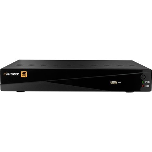 Defender - HD Series 4-Channel Wired 1080p 1TB Digital Video Recorder - Black-Front_Standard 