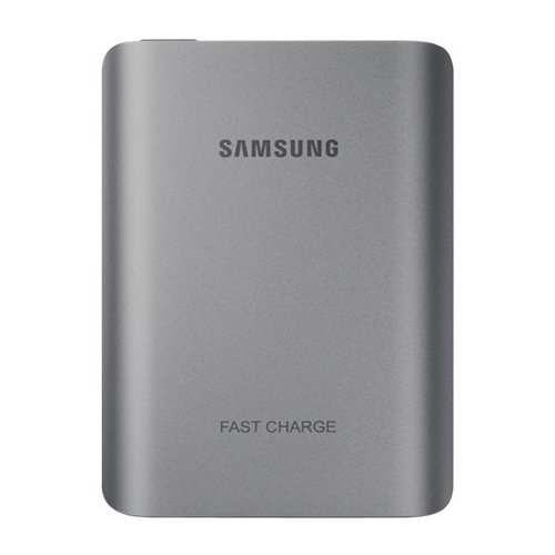  Samsung - Fast Charge Battery Pack 10,200 mAh Portable Charger Devices - Dark gray