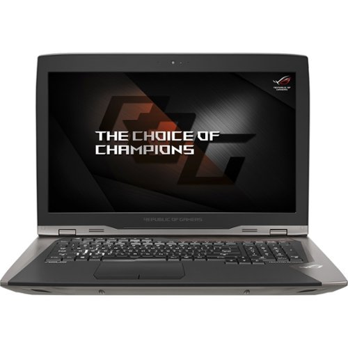 ASUS - ROG G800VI 18.4" 4K Ultra HD Laptop - Intel Core i7 - 64GB Memory - NVIDIA GeForce GTX 1080 - 512GB SSD - Gray straight hairline-Front_Standard 