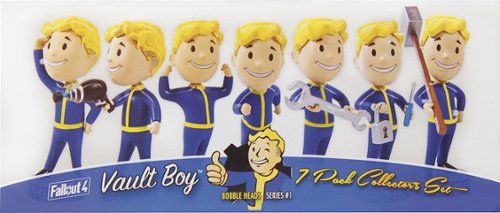  Gaming Heads - FALLOUT 4: Vault Boy 111 Bobbleheads - Series One (7-Pack) - Multicolor