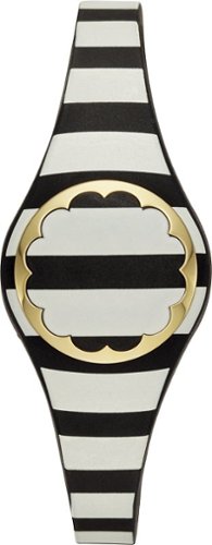  kate spade new york - scallop Activity Tracker - gold-tone and black-and-cream stripe