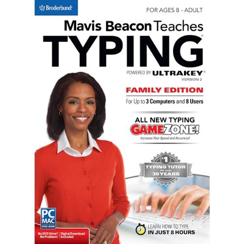 Broderbund - Mavis Beacon Teaches Typing Powered by Ultrakey v2: Family Edition - Mac, Windows