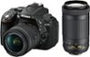 Nikon - D5300 DSLR Camera with AF-P VR DX 18-55mm and AP-P DX 70-300mm Lenses - Black-Front_Standard