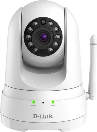  D-Link - Pan and Tilt Indoor 720p Wi-Fi Network Surveillance Camera - White