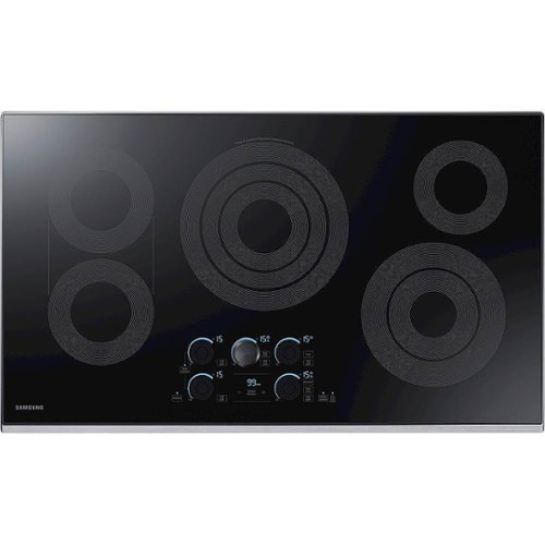 Samsung - 36" Electric Cooktop with WiFi and Rapid Boil™ - Stainless steel
