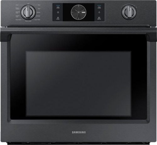 Samsung - 30" Single Wall Oven with Flex Duo, Steam Cook and WiFi - Black stainless steel
