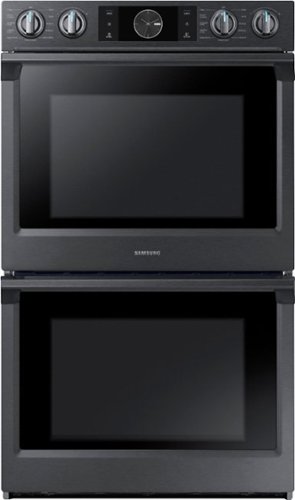 Samsung - 30" Double Wall Oven with Flex Duo, Steam Cook and WiFi - Black Stainless Steel