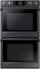 Samsung - 30" Double Wall Oven with Flex Duo, Steam Cook and WiFi - Black Stainless Steel-Front_Standard