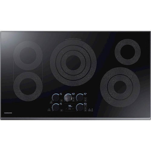 Samsung - 36" Electric Cooktop with WiFi and Rapid Boil™ - Black stainless steel