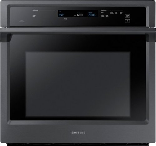 Samsung - 30" Single Wall Oven with  Steam Cook and WiFi - Black Stainless Steel