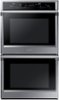 Samsung - 30" Double Wall Oven with Steam Cook and WiFi - Stainless steel-Front_Standard