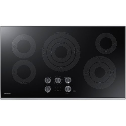 Samsung - 36" Electric Cooktop with WiFi and Rapid Boil - Stainless Steel