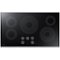 Samsung - 36" Electric Cooktop with WiFi and Rapid Boil - Stainless Steel-Front_Standard