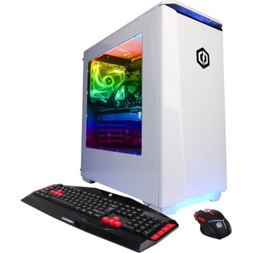  CyberPowerPC - Gamer Xtreme Liquid Cool Desktop - Intel Core i7 - 16GB Memory - AMD Radeon RX 470 - 1TB HDD + 120GB SSD - White